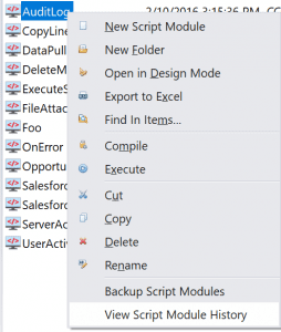 ImpactECS Item Type Actions - Context Menu Example